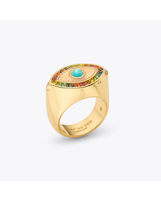 Kurt Geiger Metallic Kurt Geiger Ring Jewellery Multi Other Brass Rainbow