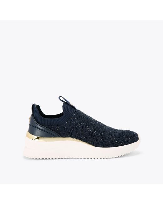 KG by Kurt Geiger Blue Trainer Navy Fabric Layla