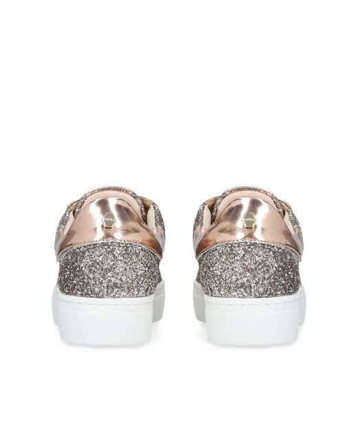 Carvela Kurt Geiger Rose Gold Embellished Low Top Trainers in Metallic Lyst UK