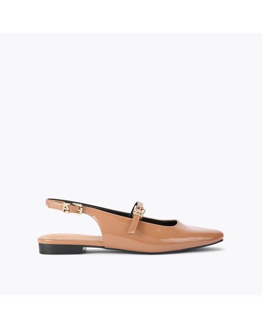 KG by Kurt Geiger Natural Flats Camel Patent Synthetic Major