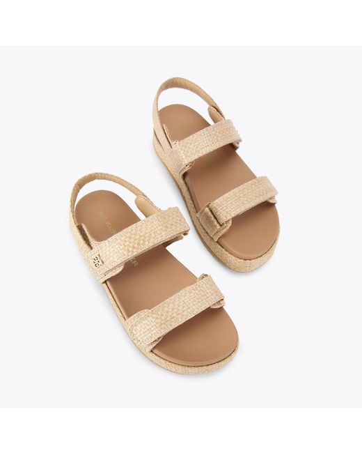 KG by Kurt Geiger Natural Sandals Beige Fabric Raymond