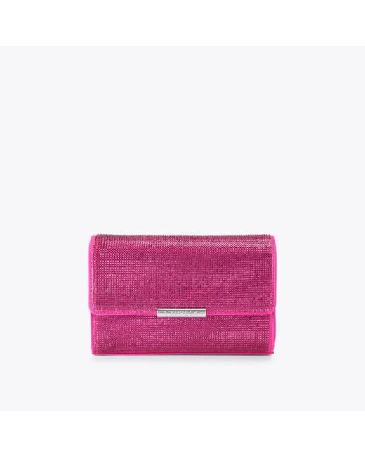 Carvela Kurt Geiger Purple Clutch Bag Fuchsia Gala