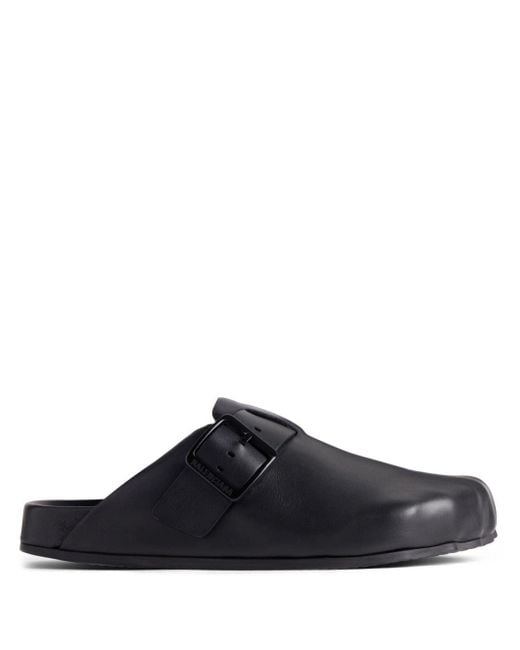 Balenciaga leather logo sandals outlet