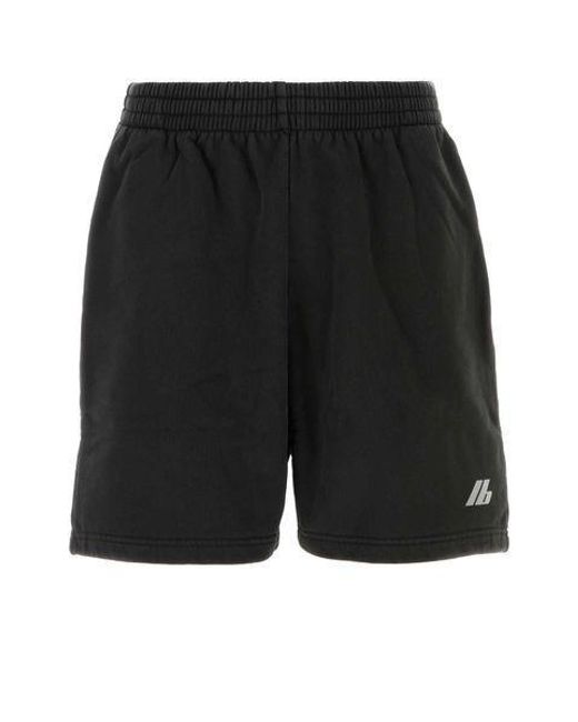 Balenciaga Essential Cotton Sweat Shorts in Black for Men Lyst