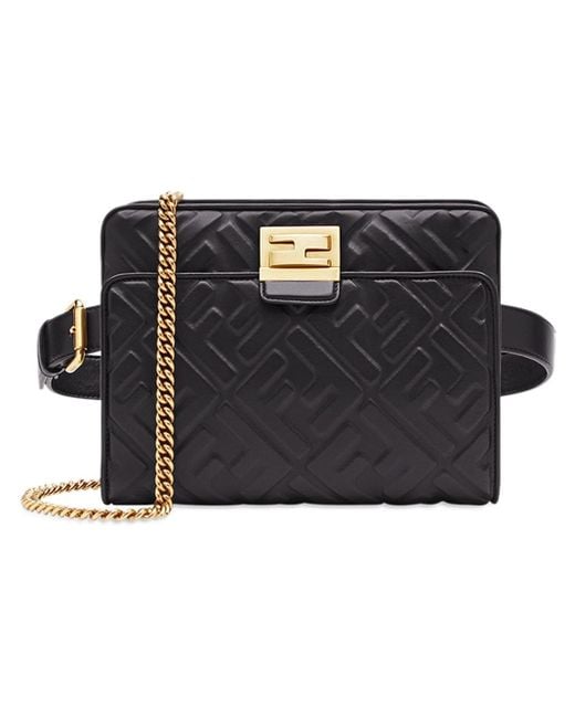 Fendi Elegant Upside Down Crossbody Bag For in Black Lyst