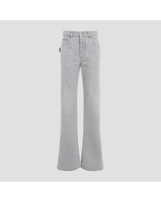 Bottega Veneta Gray Washed Flared Denim Jeans for men