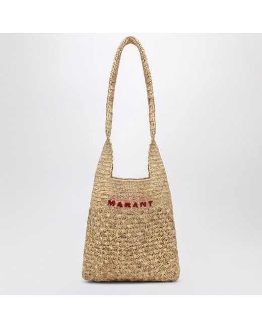 Isabel Marant Natural Mini Raffia Shoulder Handbag