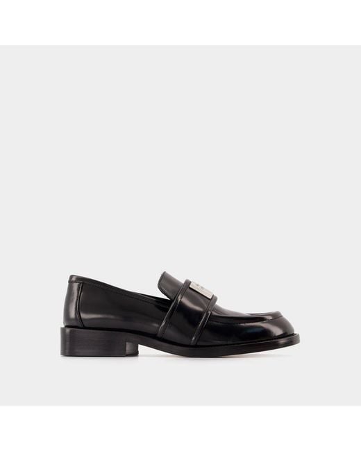 Acne Black Brushed Leather Loafers For for men