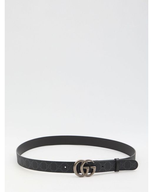 Gucci White Mini Double G Buckle Belt for men