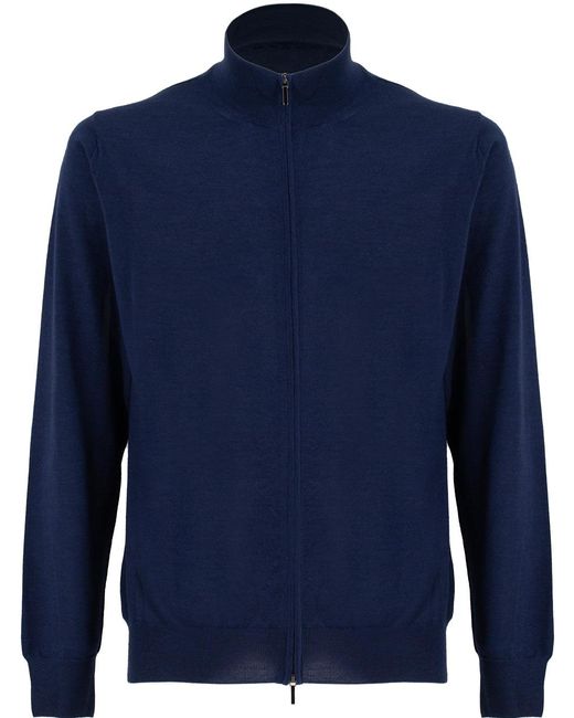 Mauro Ottaviani Blue Elegant Zip Sweater For for men