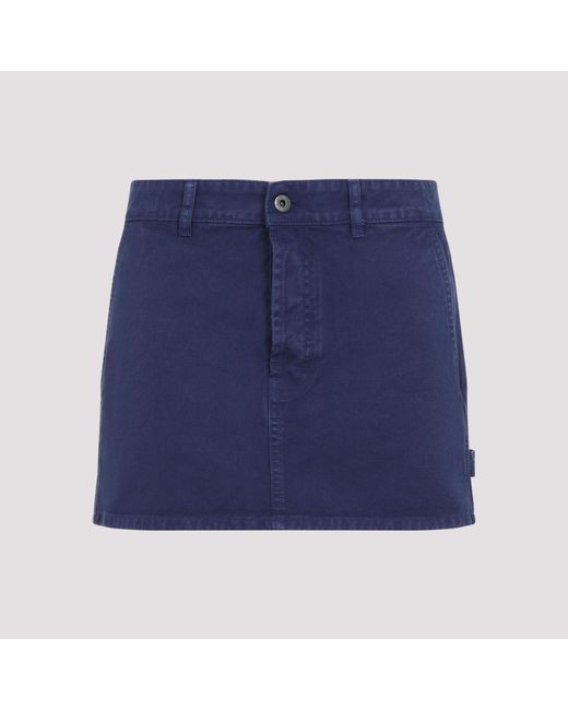 Miu Miu Blue Chic Cotton Mini Skirt For Ss25 for men