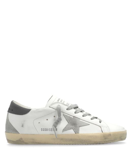 Golden Goose Deluxe Brand White Super-Star Leather Sneakers