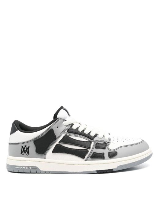 Amiri White Varsity Skel Top Low Sneakers