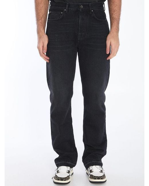 Amiri Black Released Hem Straight Jeans for men