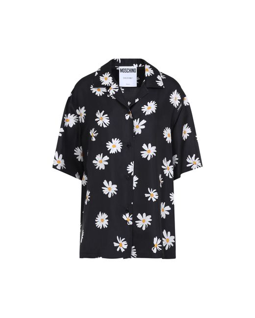Moschino Couture Black Elegant Silk Shirt For Ss25