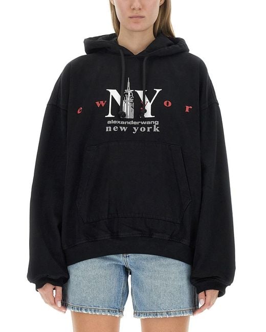 Alexander Wang Black Sweatshirt With Logo