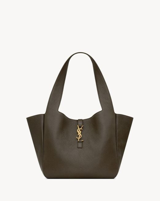 Saint Laurent Gray Mini Hammered Leather Handbag
