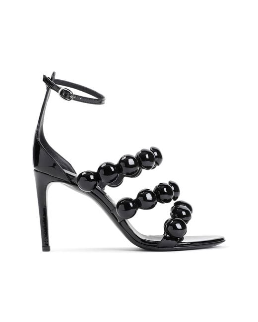 Alaïa Black Heeled Sandals 3 Straps