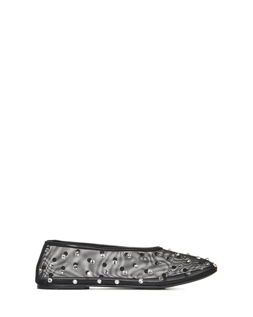Khaite White Elegant Mini Flat Shoes