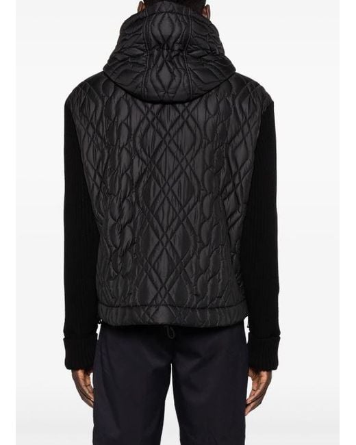 DSquared² Men's Black Hooded Wool Blend Jacket For