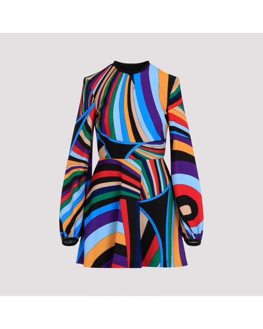 Emilio Pucci Blue Elegant Mini Dress For Fall 2025 for men