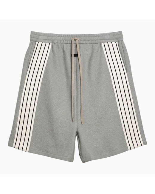 Fear Of God Gray Mini Striped Wool Bermuda Shorts for men
