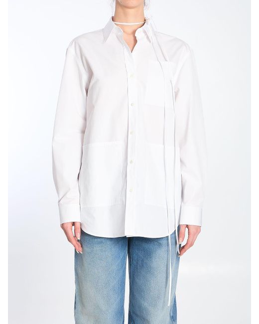 Gucci White Cotton Poplin Shirt