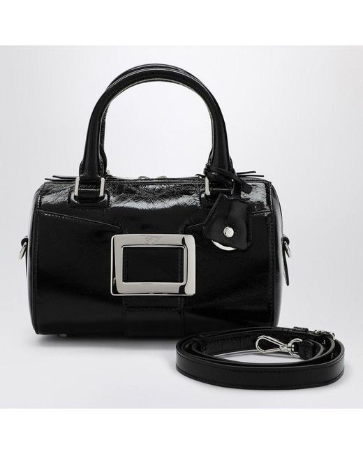 Roger Vivier Black Belle Vivier Mini Bowling Bag
