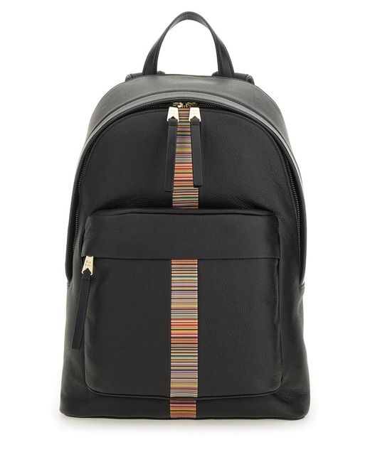 Mini Striped Backpack Paul Smith Signature Stripe Mini Backpack in Black for Men | Lyst