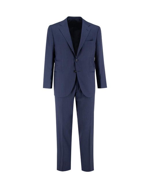 Kiton Blue Luxurious Regular Fit Suit For for men