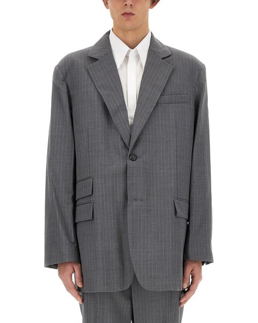Helmut Lang Gray Virgin Wool Jacket for men