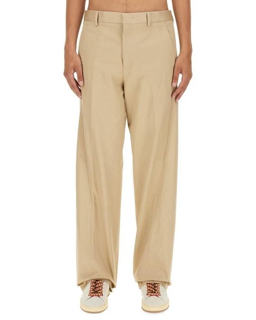 Lanvin Natural Relaxed Fit Twisted Chino Pants for men