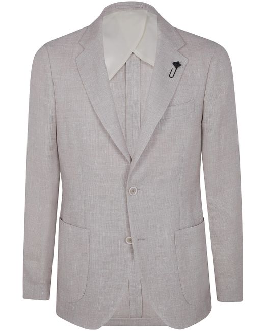 Lardini Gray Iconic Mini Jacket For Ss25 for men
