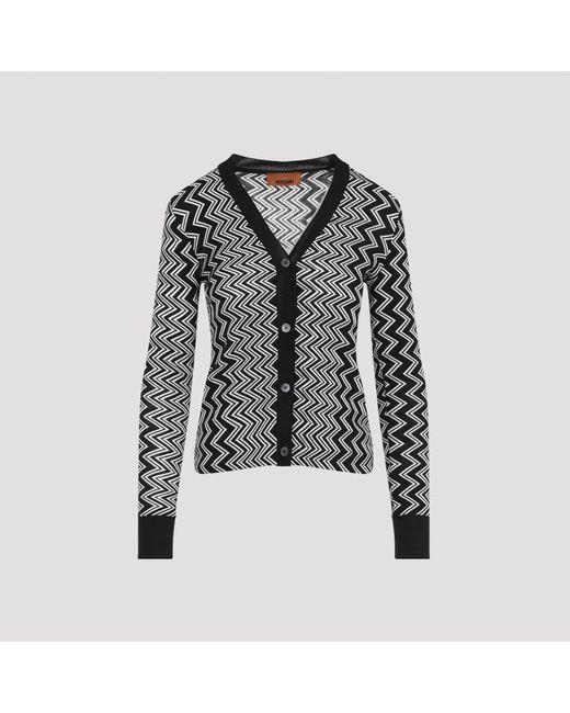 Missoni Black Buttoned Wool Cardigan For Fw24 for men