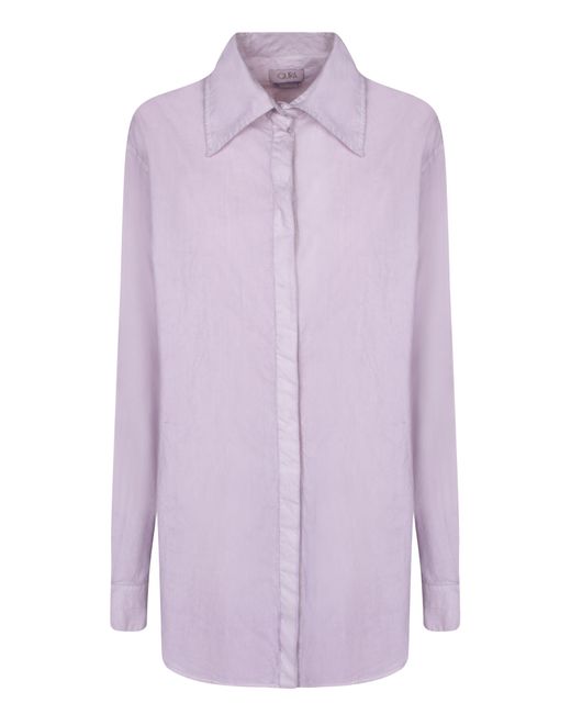 Quira Purple Elegant Mini Shirt For
