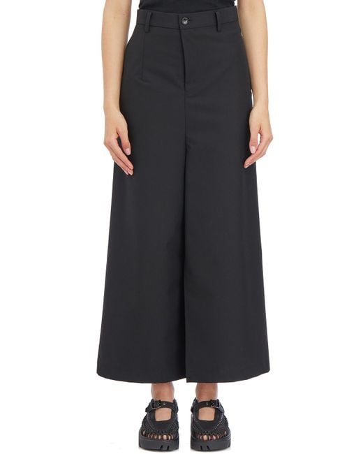 Junya Watanabe Black Wool Asymmetric Trousers