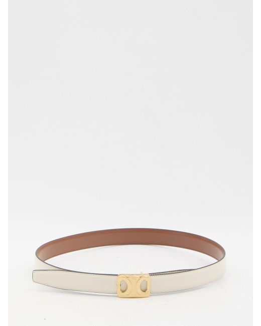 【CELINE】Medium reversible framed Triomphe belt Women's Medium reversible framed Triomphe belt in taurillon