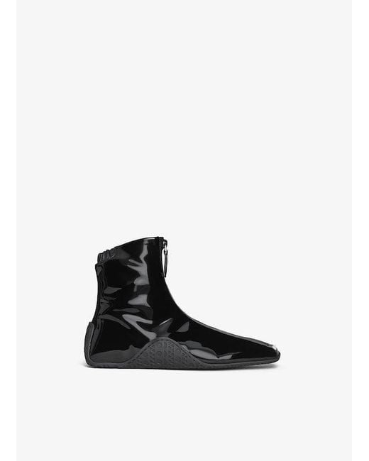 Alaïa White Stretch Patent Fabric Sneakers For for men