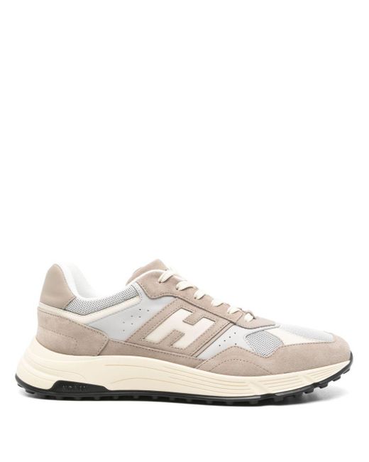 Hogan White Hyperlight Suede And Smooth Leather Sneakers For