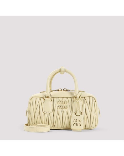 Miu Miu Metallic Mini Lamb Leather Handbag for men