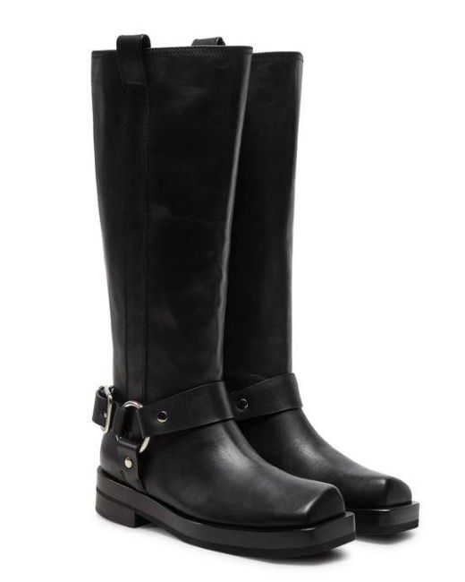 Agl Attilio Giusti Leombruni Black Premium Leather Boots With Rubber Sole For