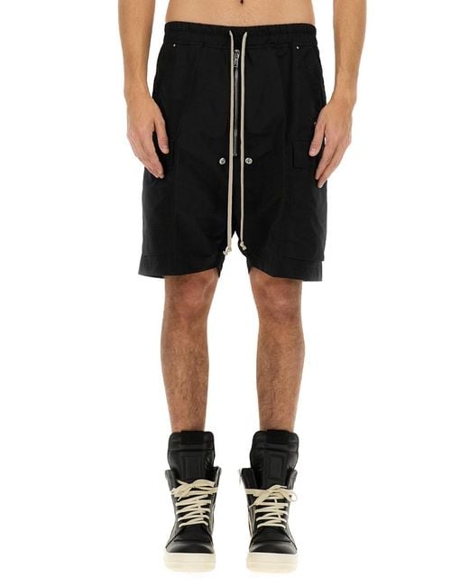 Rick Owens Black Shorts "Cargobela for men
