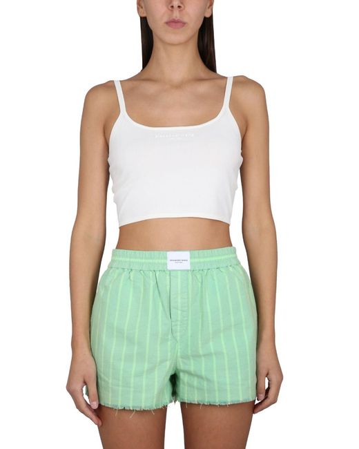 T By Alexander Wang Green Cotton Tops