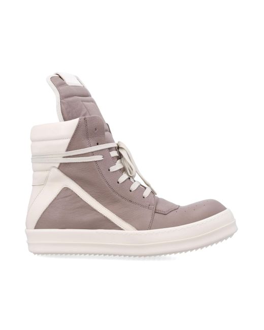 Rick Owens Pink High-Top Geobasket Sneakers For for men