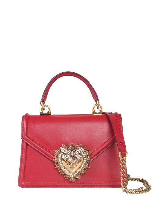 Dolce & Gabbana Red Mini Devotion Handbag
