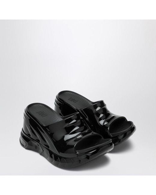 Givenchy Black Marshmallow Wedge Sandal