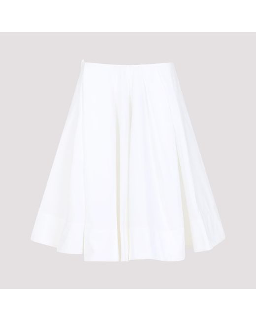 Jacquemus White Mini Cotton Skirt For Ss25 for men