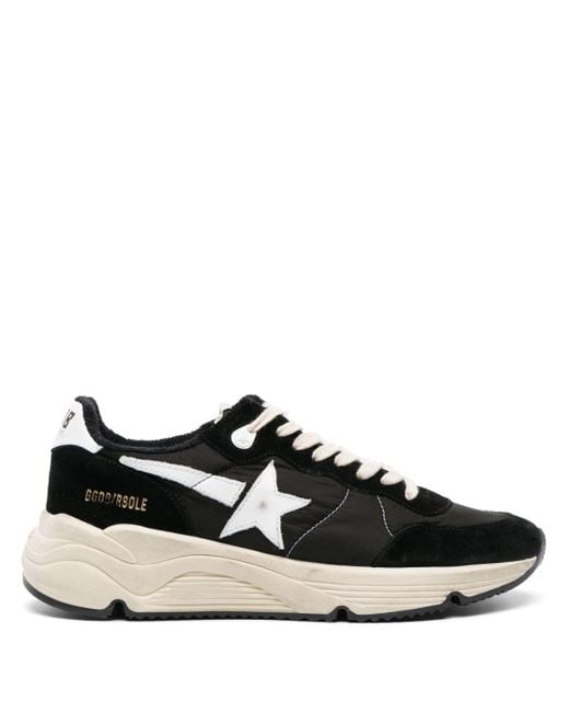 Golden Goose Deluxe Brand Black Running Sole Leather Sneakers for men