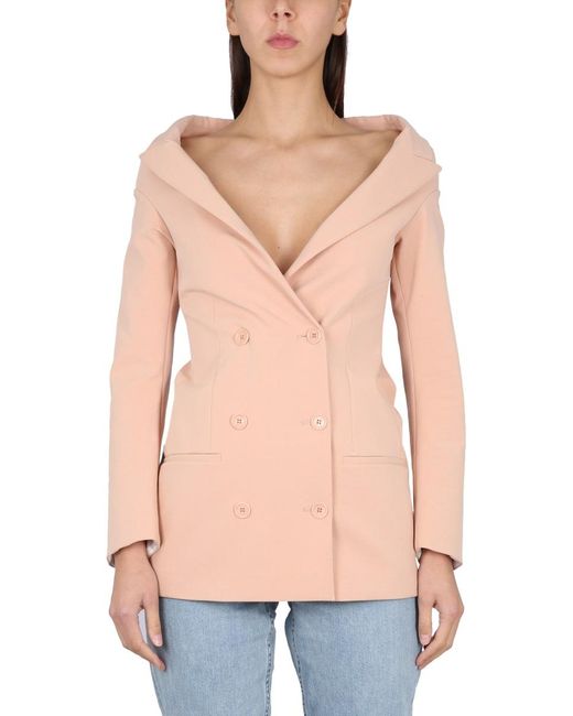 Philosophy Di Lorenzo Serafini Pink Double-Breasted Jacket