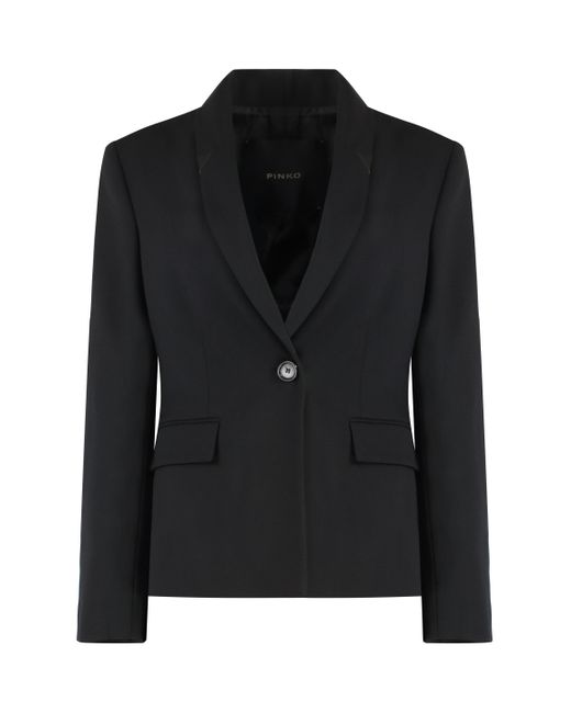 Pinko Black Giappone Single-Breasted One Button Jacket